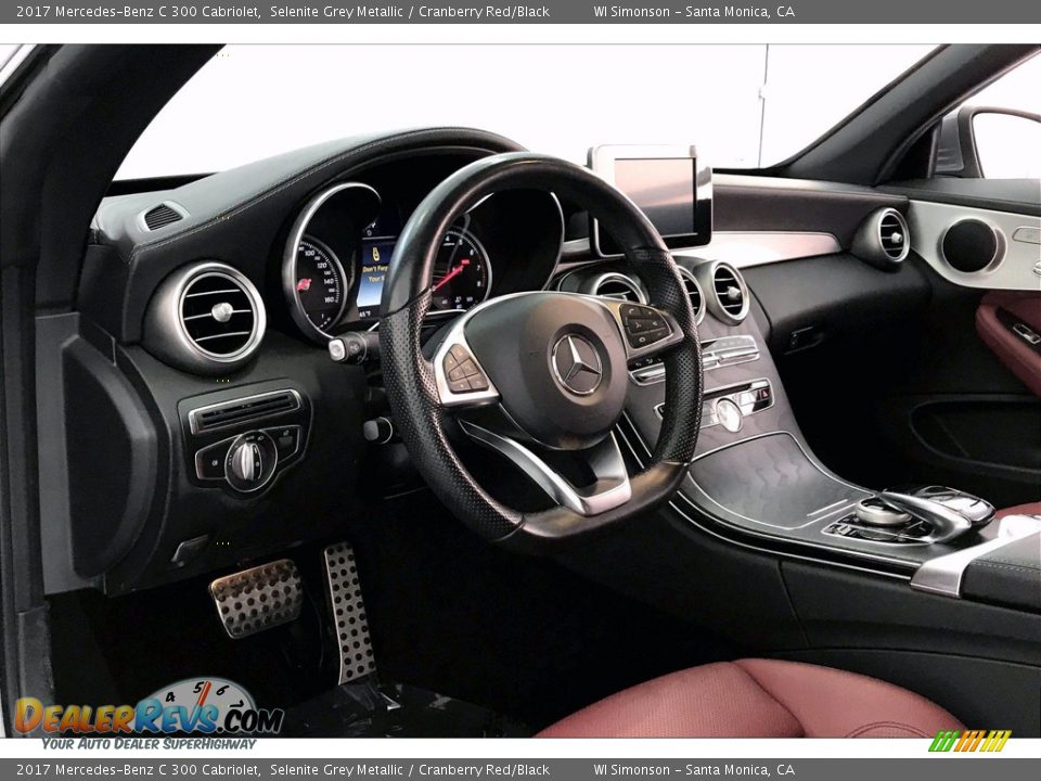 2017 Mercedes-Benz C 300 Cabriolet Selenite Grey Metallic / Cranberry Red/Black Photo #22