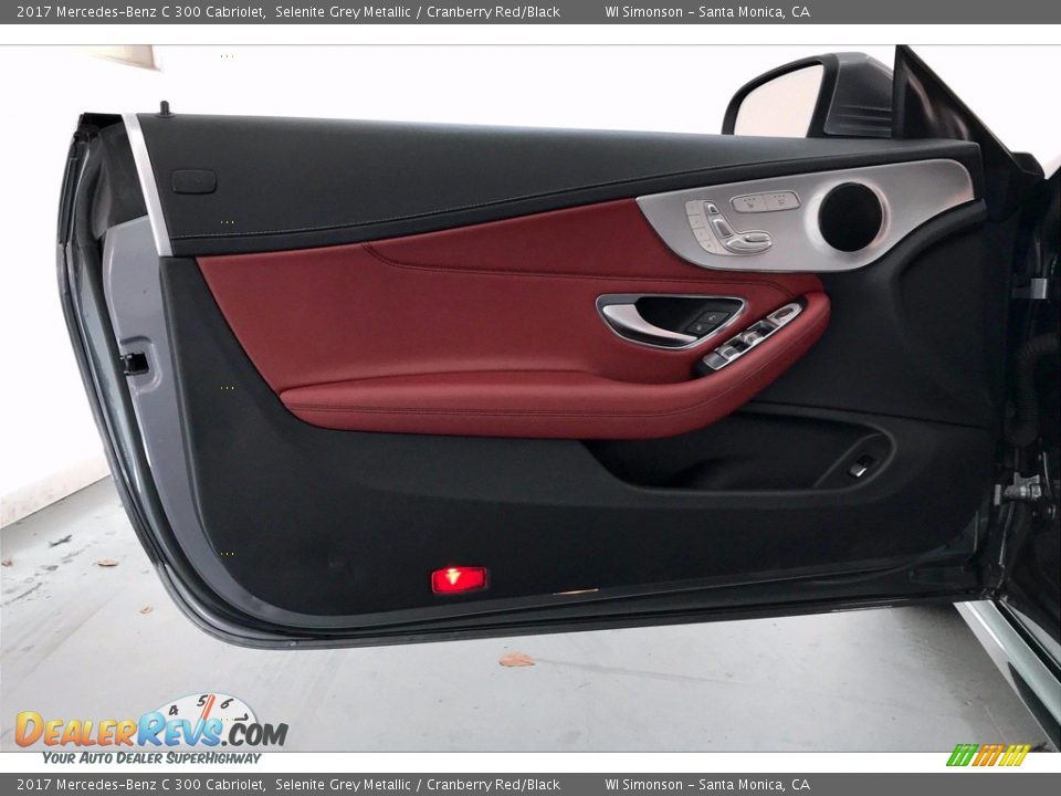 2017 Mercedes-Benz C 300 Cabriolet Selenite Grey Metallic / Cranberry Red/Black Photo #25