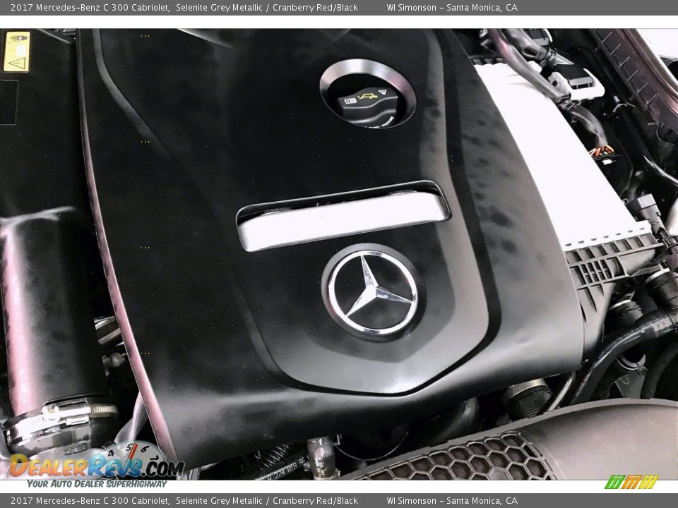 2017 Mercedes-Benz C 300 Cabriolet Selenite Grey Metallic / Cranberry Red/Black Photo #31