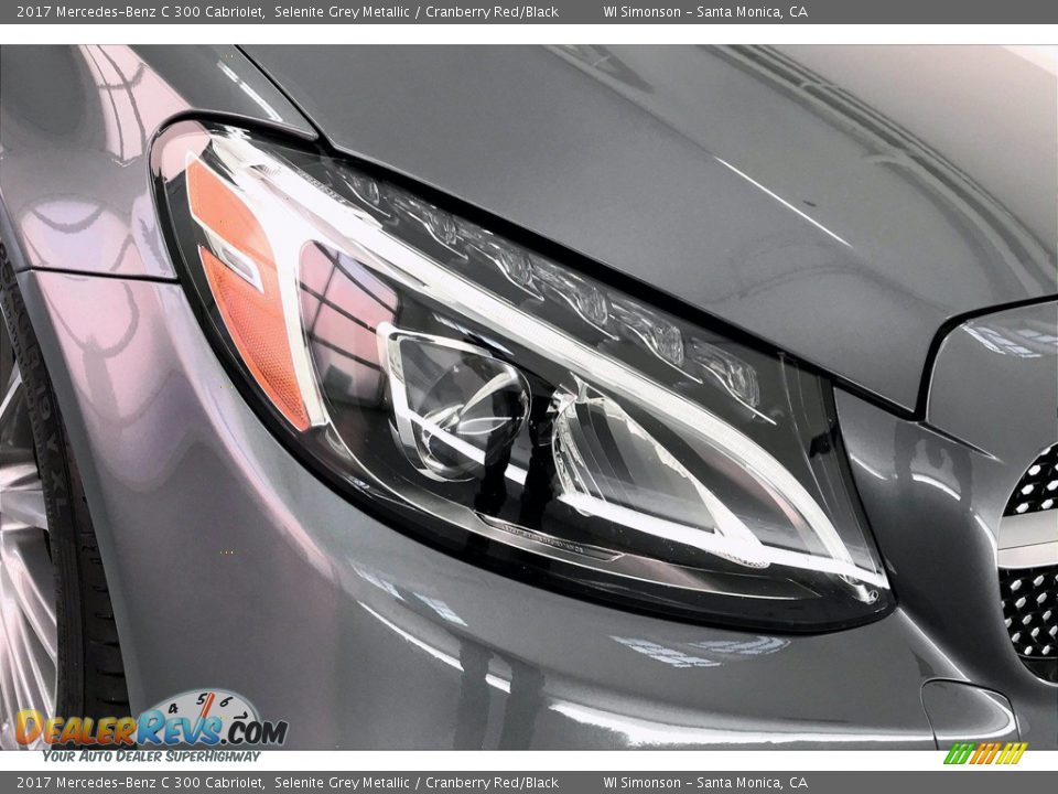 2017 Mercedes-Benz C 300 Cabriolet Selenite Grey Metallic / Cranberry Red/Black Photo #32