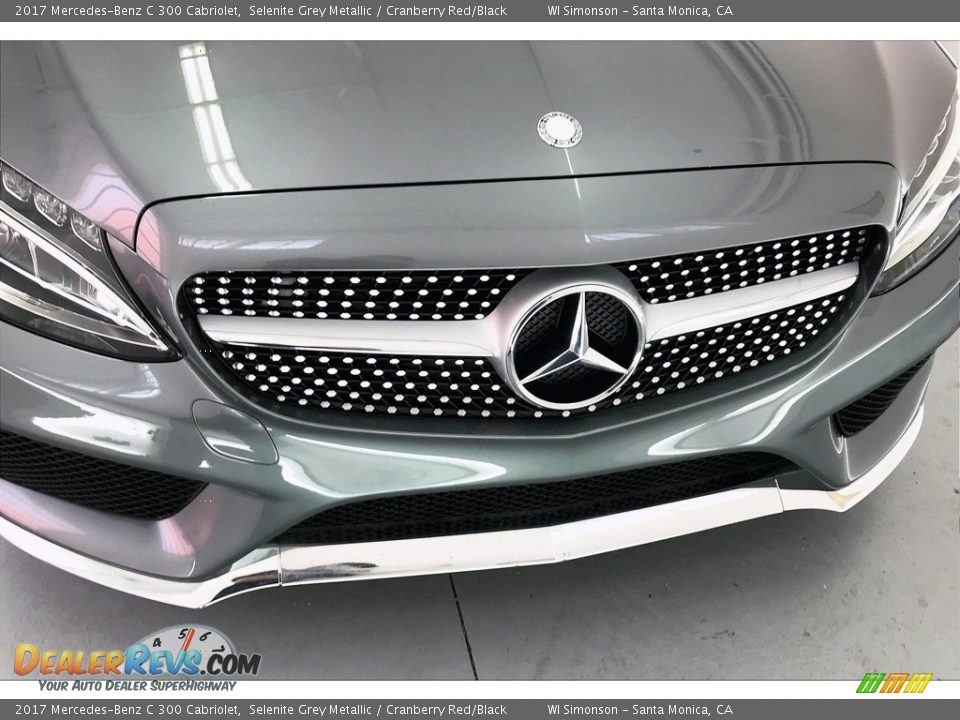 2017 Mercedes-Benz C 300 Cabriolet Selenite Grey Metallic / Cranberry Red/Black Photo #33