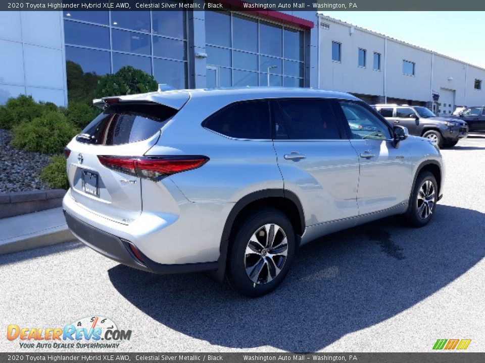 2020 Toyota Highlander Hybrid XLE AWD Celestial Silver Metallic / Black Photo #34