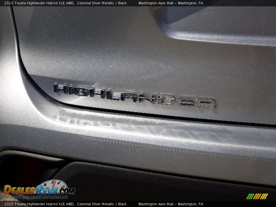 2020 Toyota Highlander Hybrid XLE AWD Celestial Silver Metallic / Black Photo #36