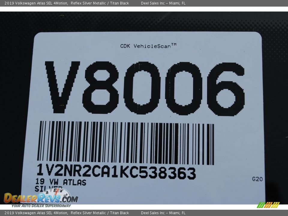 2019 Volkswagen Atlas SEL 4Motion Reflex Silver Metallic / Titan Black Photo #20