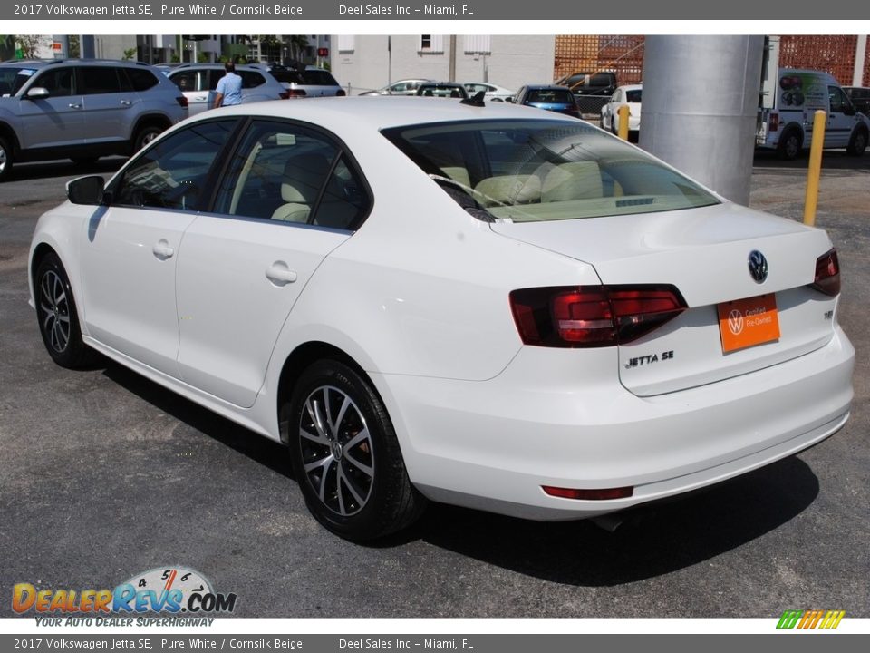 2017 Volkswagen Jetta SE Pure White / Cornsilk Beige Photo #6