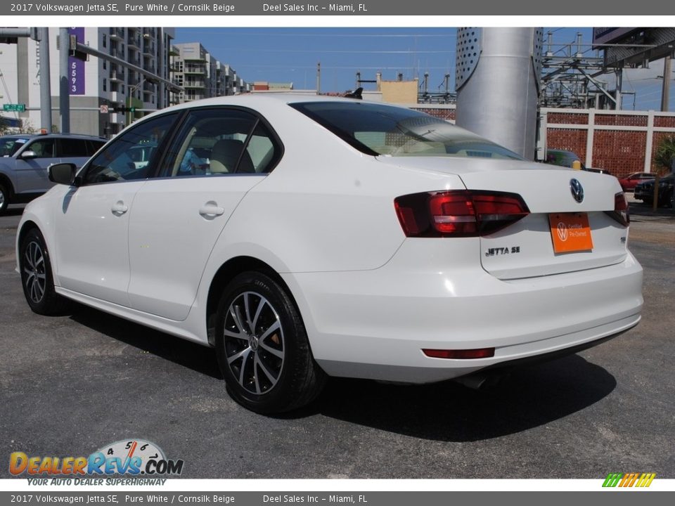 2017 Volkswagen Jetta SE Pure White / Cornsilk Beige Photo #7