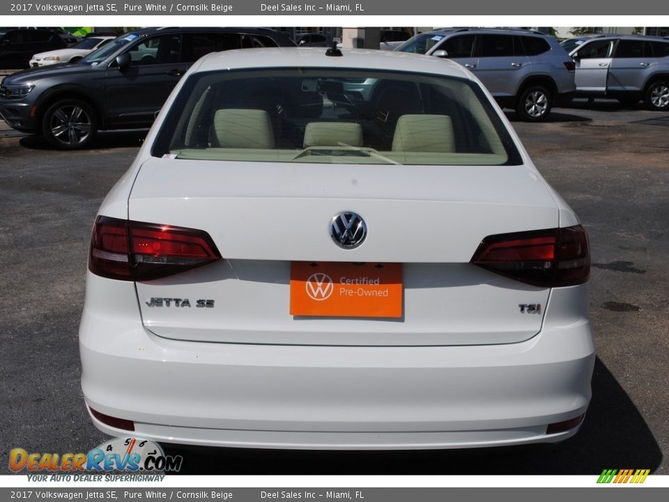 2017 Volkswagen Jetta SE Pure White / Cornsilk Beige Photo #8