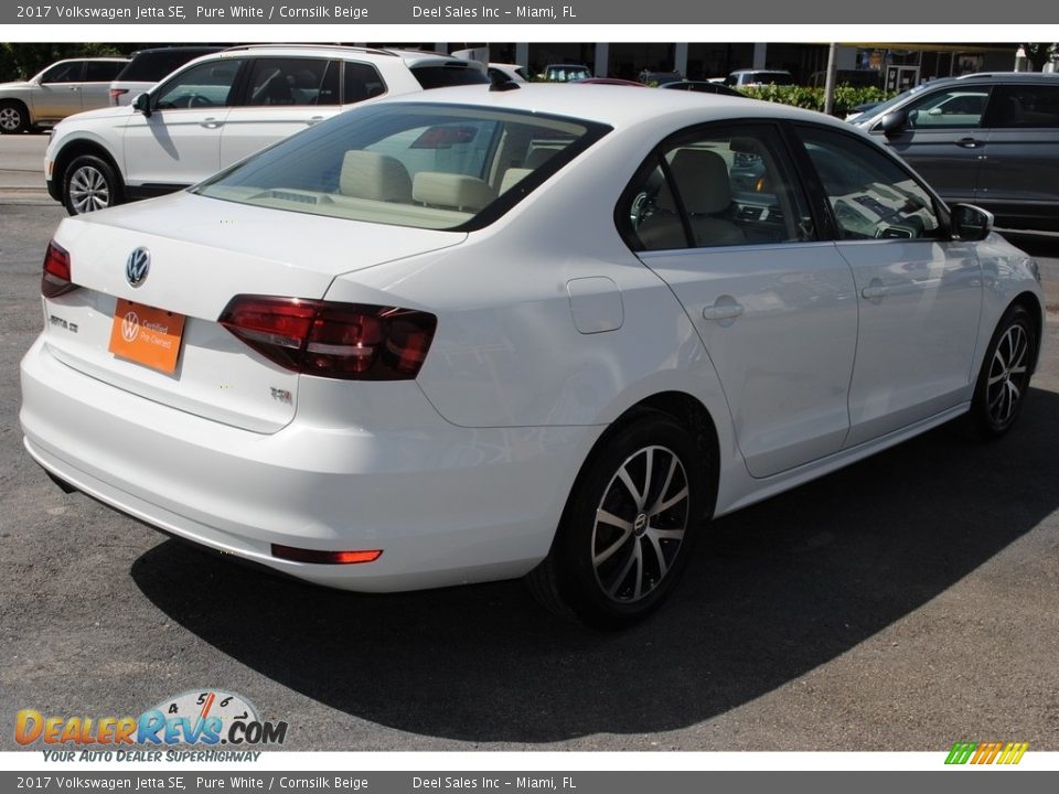 2017 Volkswagen Jetta SE Pure White / Cornsilk Beige Photo #9