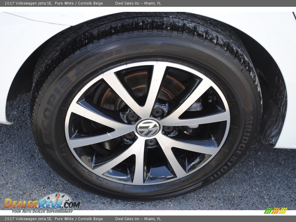 2017 Volkswagen Jetta SE Pure White / Cornsilk Beige Photo #10