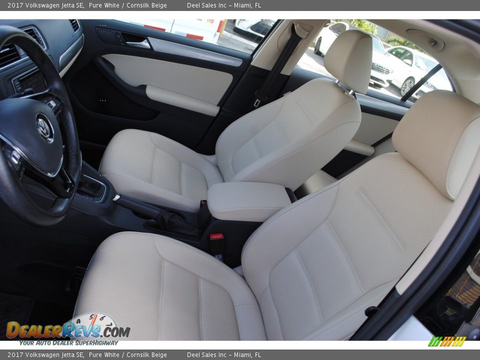 2017 Volkswagen Jetta SE Pure White / Cornsilk Beige Photo #12