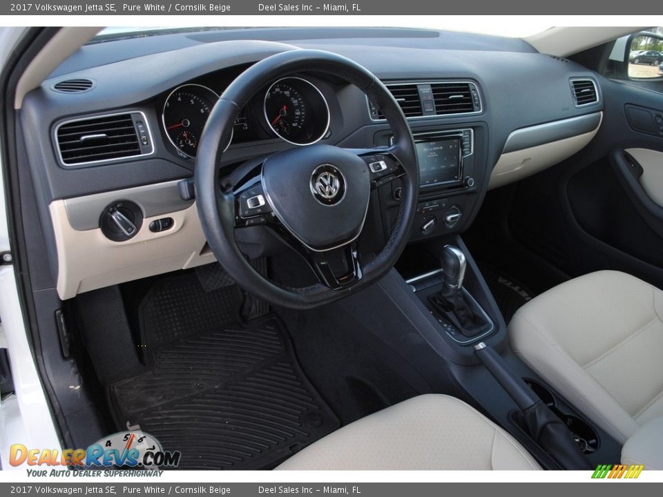 2017 Volkswagen Jetta SE Pure White / Cornsilk Beige Photo #15