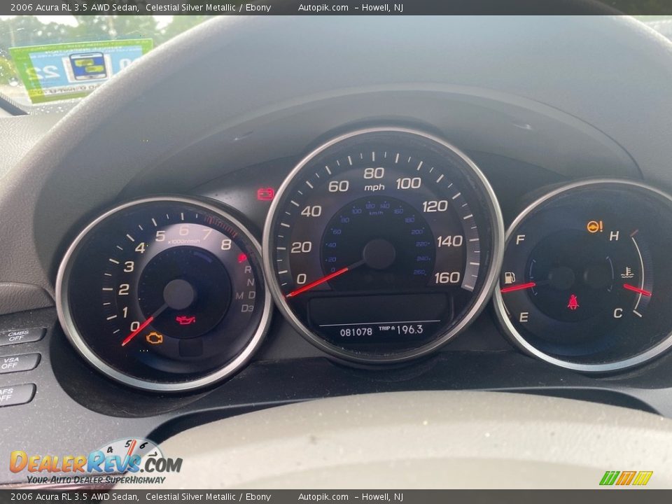 2006 Acura RL 3.5 AWD Sedan Celestial Silver Metallic / Ebony Photo #14