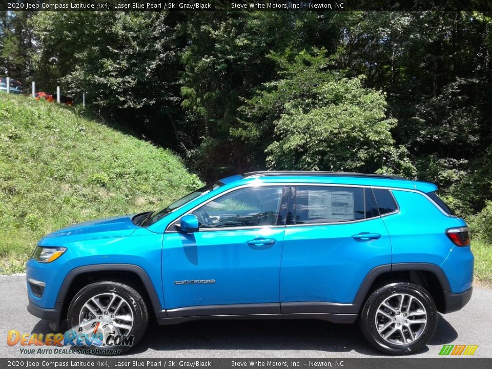 2020 Jeep Compass Latitude 4x4 Laser Blue Pearl / Ski Gray/Black Photo #1