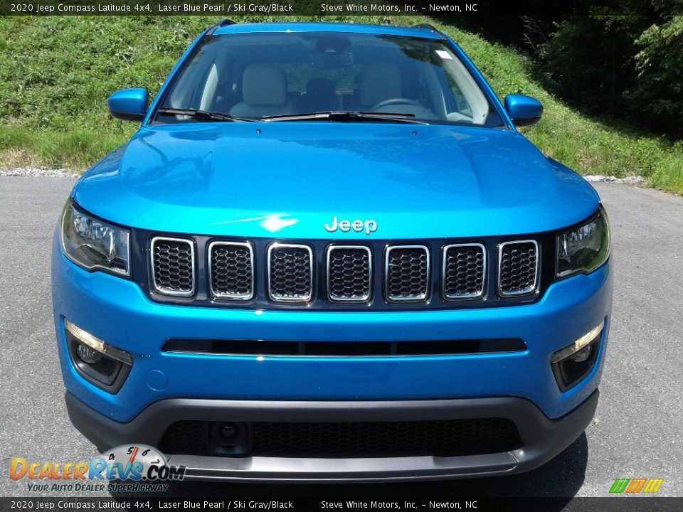 2020 Jeep Compass Latitude 4x4 Laser Blue Pearl / Ski Gray/Black Photo #3