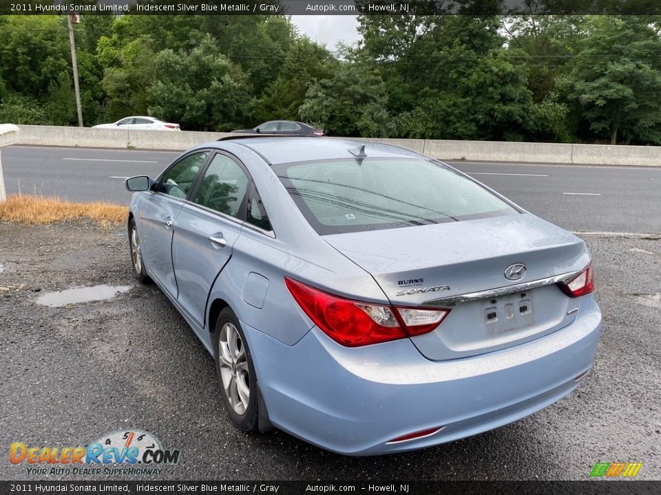 2011 Hyundai Sonata Limited Iridescent Silver Blue Metallic / Gray Photo #6