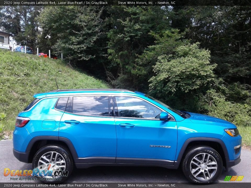 2020 Jeep Compass Latitude 4x4 Laser Blue Pearl / Ski Gray/Black Photo #5
