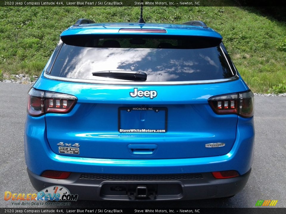 2020 Jeep Compass Latitude 4x4 Laser Blue Pearl / Ski Gray/Black Photo #7