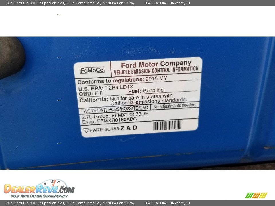 2015 Ford F150 XLT SuperCab 4x4 Blue Flame Metallic / Medium Earth Gray Photo #31