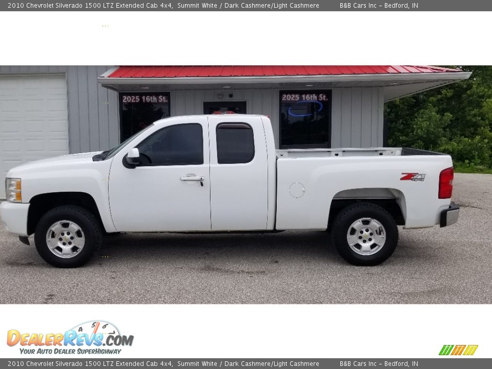 2010 Chevrolet Silverado 1500 LTZ Extended Cab 4x4 Summit White / Dark Cashmere/Light Cashmere Photo #2