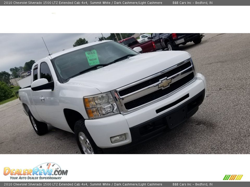 2010 Chevrolet Silverado 1500 LTZ Extended Cab 4x4 Summit White / Dark Cashmere/Light Cashmere Photo #7