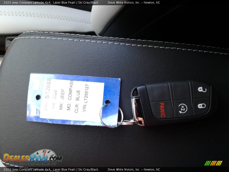 2020 Jeep Compass Latitude 4x4 Laser Blue Pearl / Ski Gray/Black Photo #29