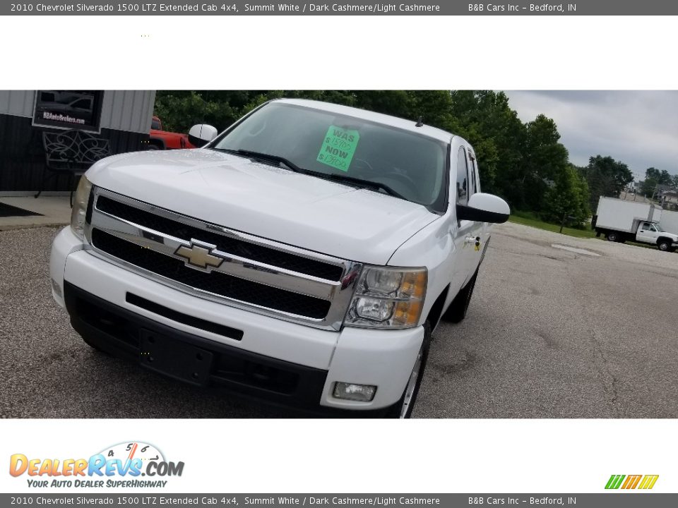 2010 Chevrolet Silverado 1500 LTZ Extended Cab 4x4 Summit White / Dark Cashmere/Light Cashmere Photo #8