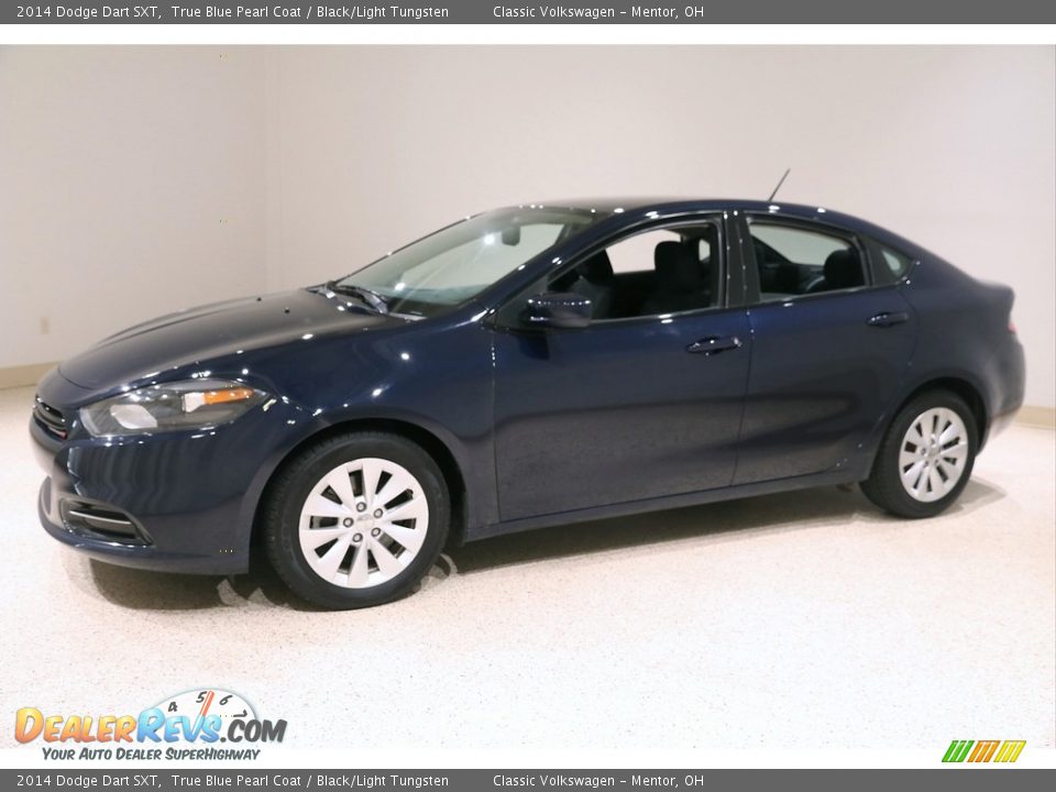 2014 Dodge Dart SXT True Blue Pearl Coat / Black/Light Tungsten Photo #3