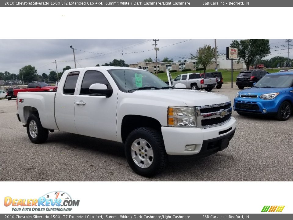 2010 Chevrolet Silverado 1500 LTZ Extended Cab 4x4 Summit White / Dark Cashmere/Light Cashmere Photo #20