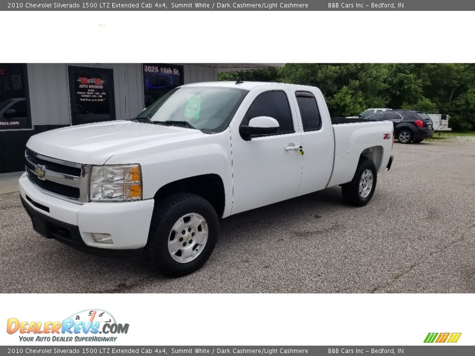 2010 Chevrolet Silverado 1500 LTZ Extended Cab 4x4 Summit White / Dark Cashmere/Light Cashmere Photo #21