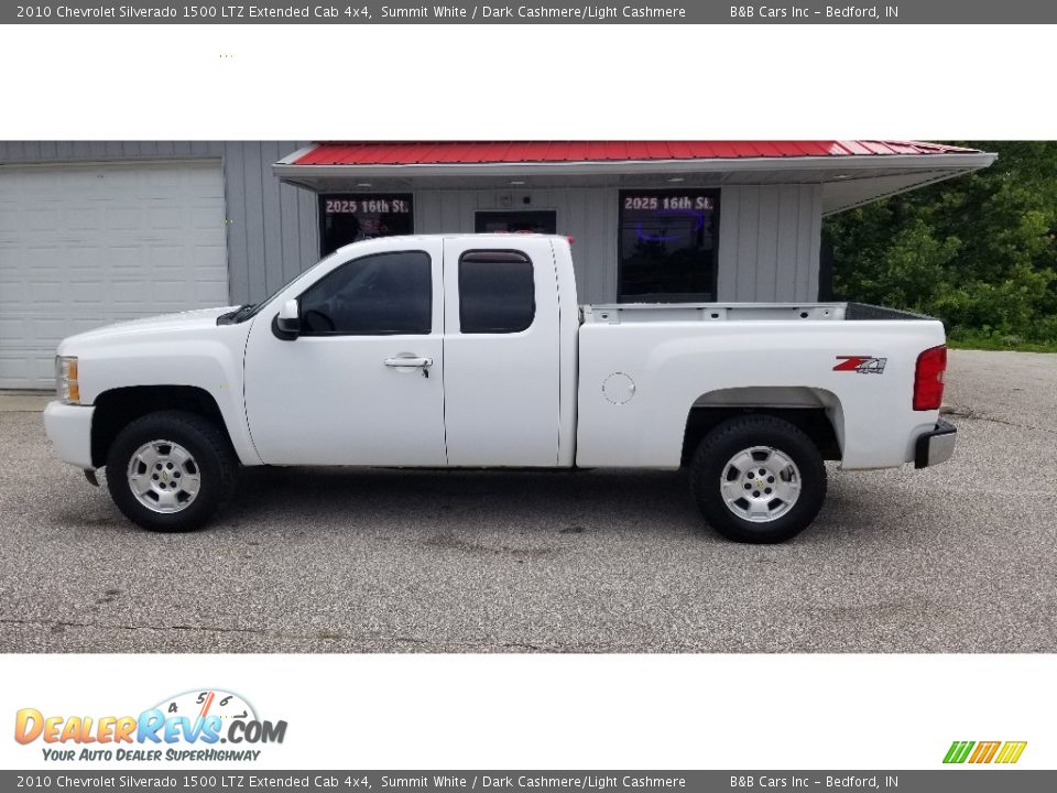 2010 Chevrolet Silverado 1500 LTZ Extended Cab 4x4 Summit White / Dark Cashmere/Light Cashmere Photo #22