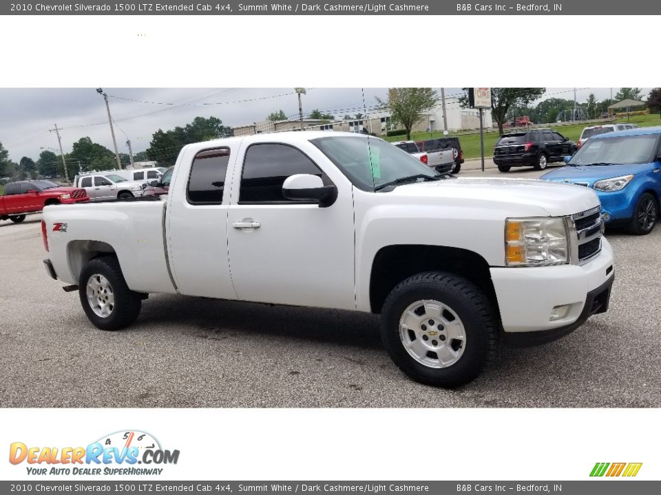 2010 Chevrolet Silverado 1500 LTZ Extended Cab 4x4 Summit White / Dark Cashmere/Light Cashmere Photo #25