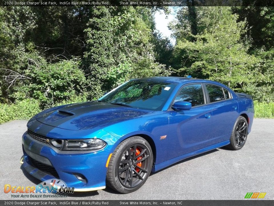 2020 Dodge Charger Scat Pack IndiGo Blue / Black/Ruby Red Photo #2
