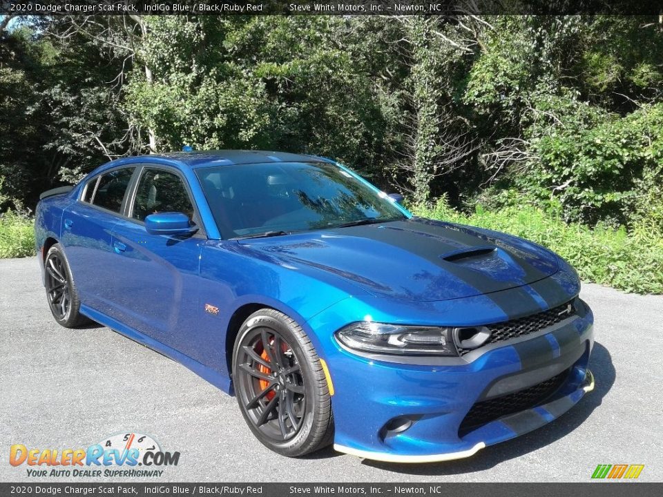 2020 Dodge Charger Scat Pack IndiGo Blue / Black/Ruby Red Photo #4