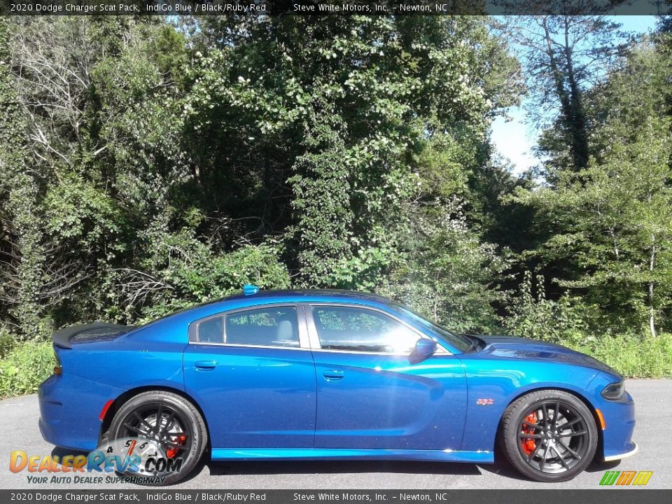 2020 Dodge Charger Scat Pack IndiGo Blue / Black/Ruby Red Photo #5
