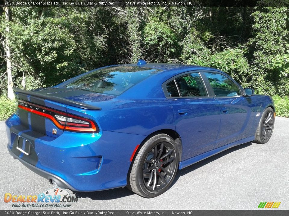 2020 Dodge Charger Scat Pack IndiGo Blue / Black/Ruby Red Photo #6