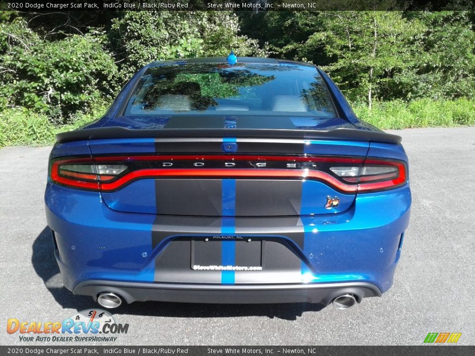 2020 Dodge Charger Scat Pack IndiGo Blue / Black/Ruby Red Photo #7