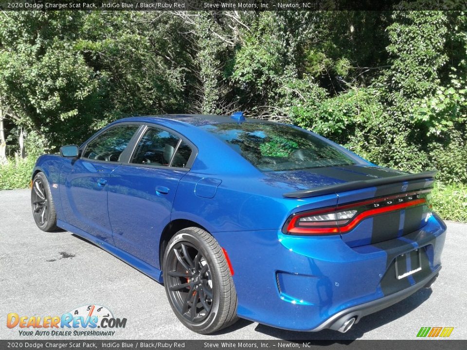 2020 Dodge Charger Scat Pack IndiGo Blue / Black/Ruby Red Photo #8