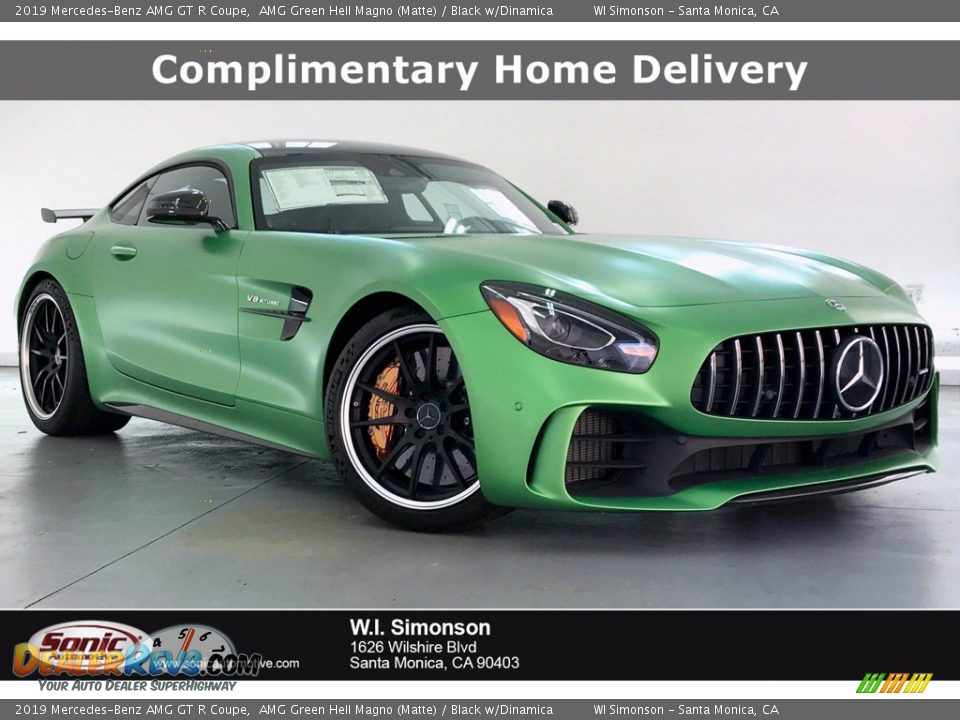 2019 Mercedes-Benz AMG GT R Coupe AMG Green Hell Magno (Matte) / Black w/Dinamica Photo #1