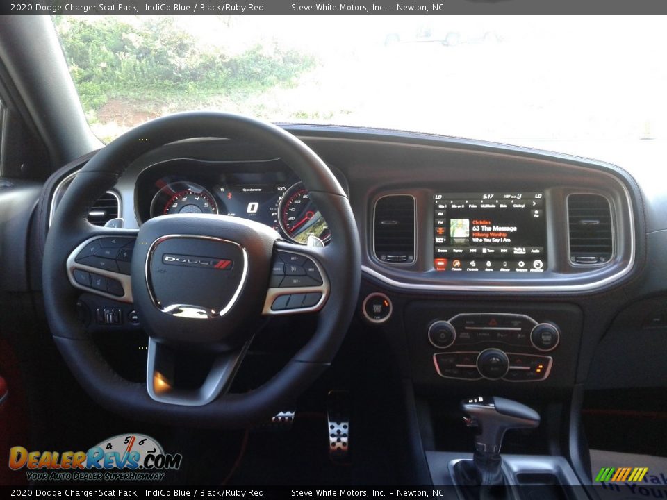 2020 Dodge Charger Scat Pack IndiGo Blue / Black/Ruby Red Photo #18