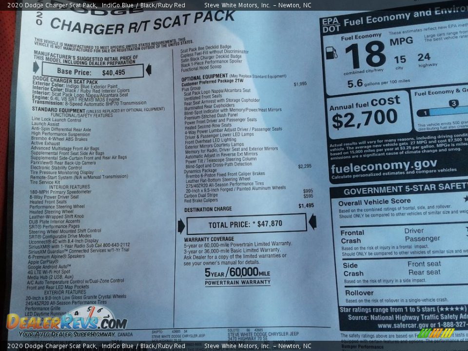 2020 Dodge Charger Scat Pack IndiGo Blue / Black/Ruby Red Photo #29