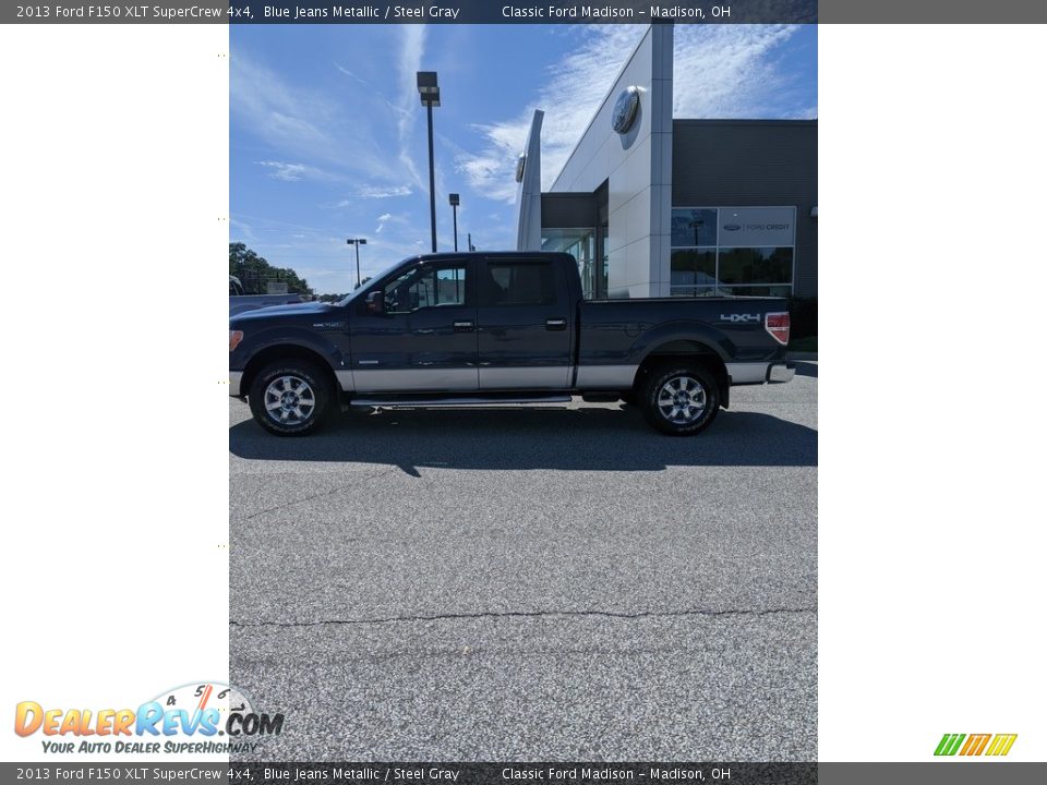 2013 Ford F150 XLT SuperCrew 4x4 Blue Jeans Metallic / Steel Gray Photo #9