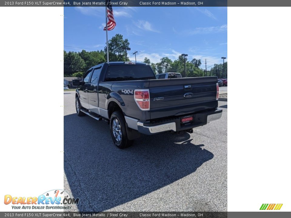 2013 Ford F150 XLT SuperCrew 4x4 Blue Jeans Metallic / Steel Gray Photo #10