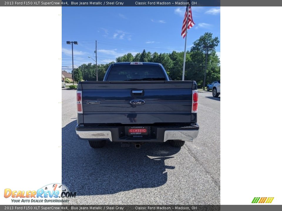 2013 Ford F150 XLT SuperCrew 4x4 Blue Jeans Metallic / Steel Gray Photo #11