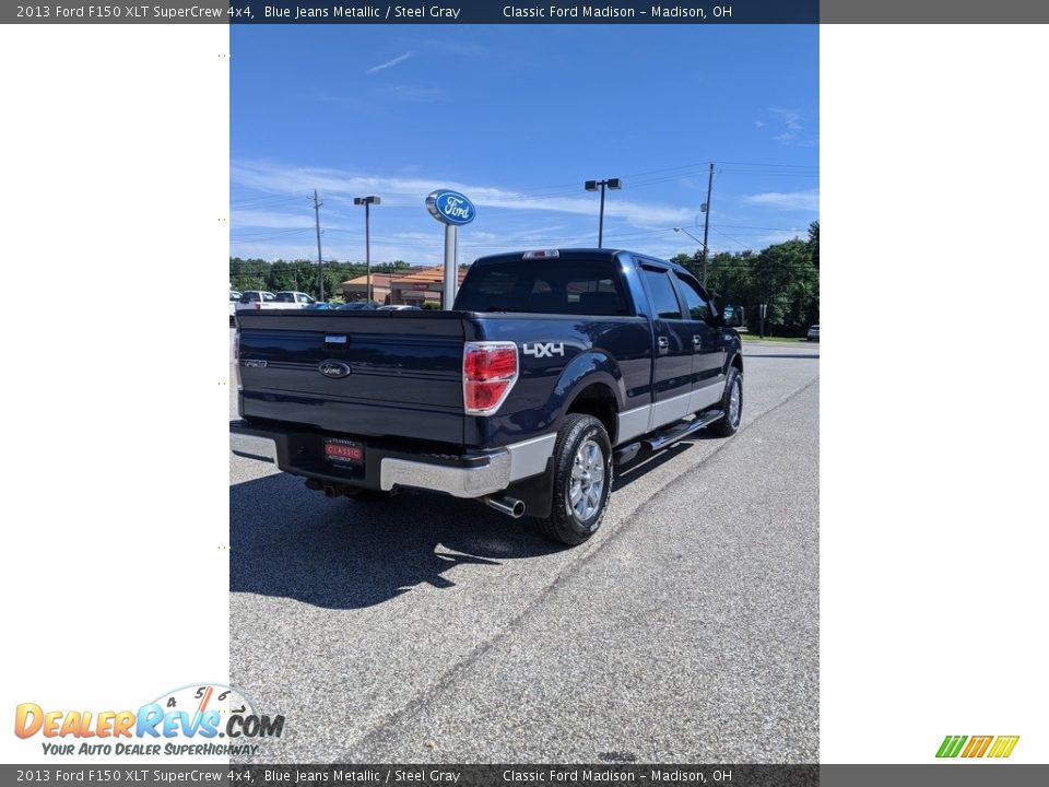 2013 Ford F150 XLT SuperCrew 4x4 Blue Jeans Metallic / Steel Gray Photo #12