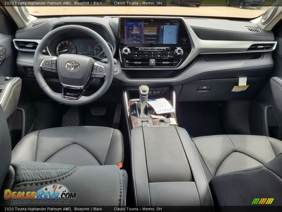 Black Interior - 2020 Toyota Highlander Platinum AWD Photo #4