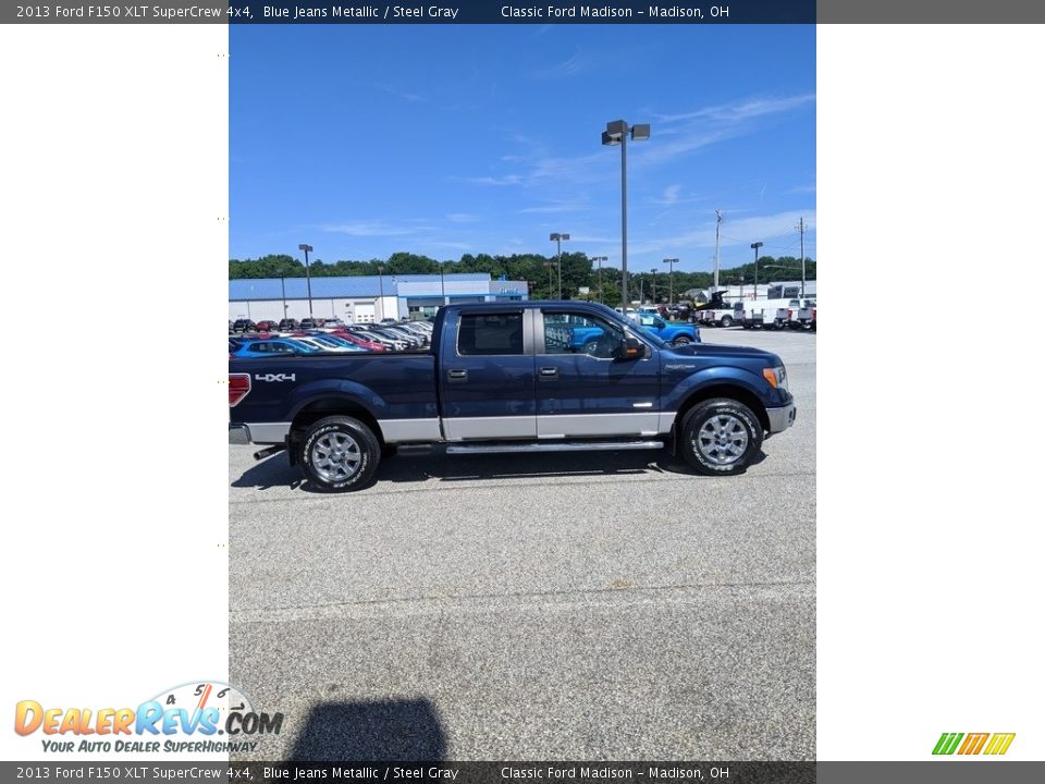 2013 Ford F150 XLT SuperCrew 4x4 Blue Jeans Metallic / Steel Gray Photo #13