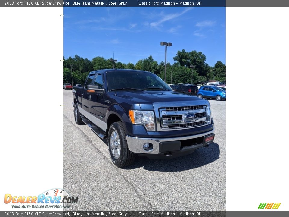 2013 Ford F150 XLT SuperCrew 4x4 Blue Jeans Metallic / Steel Gray Photo #14