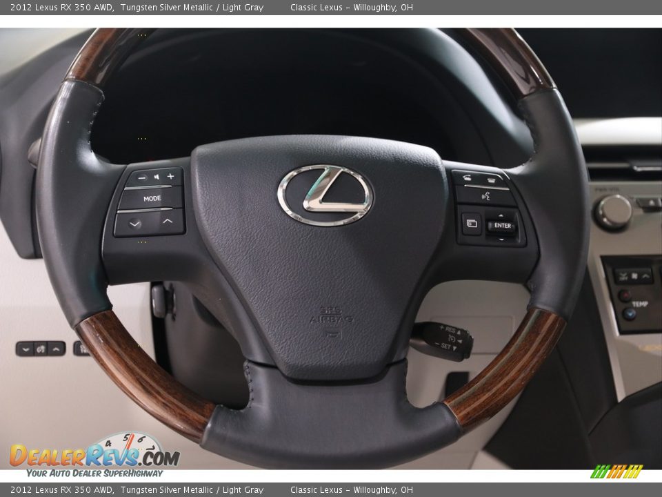 2012 Lexus RX 350 AWD Tungsten Silver Metallic / Light Gray Photo #7