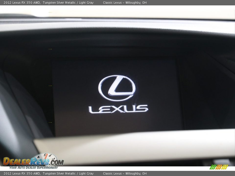 2012 Lexus RX 350 AWD Tungsten Silver Metallic / Light Gray Photo #10
