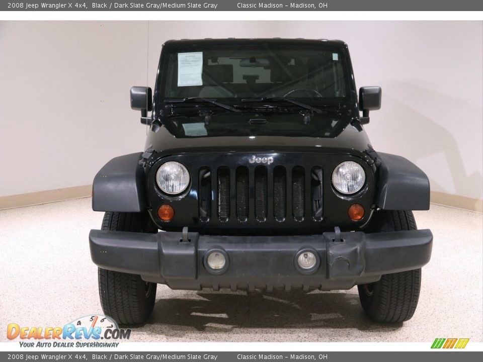 2008 Jeep Wrangler X 4x4 Black / Dark Slate Gray/Medium Slate Gray Photo #2
